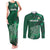 Ireland 2024 Rugby Couples Matching Tank Maxi Dress and Long Sleeve Button Shirt Irish Shamrock Celtic Cross - Wonder Print Shop