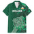 Ireland 2024 Rugby Family Matching Off The Shoulder Long Sleeve Dress and Hawaiian Shirt Irish Shamrock Celtic Cross - Wonder Print Shop