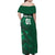 Ireland 2024 Rugby Family Matching Off Shoulder Maxi Dress and Hawaiian Shirt Irish Shamrock Celtic Cross - Wonder Print Shop