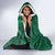 Ireland 2024 Rugby Hooded Blanket Irish Shamrock Celtic Cross