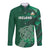 Ireland 2024 Rugby Long Sleeve Button Shirt Irish Shamrock Celtic Cross - Wonder Print Shop