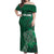 Ireland 2024 Rugby Off Shoulder Maxi Dress Irish Shamrock Celtic Cross - Wonder Print Shop