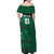 Ireland 2024 Rugby Off Shoulder Maxi Dress Irish Shamrock Celtic Cross - Wonder Print Shop