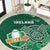 Ireland 2024 Rugby Round Carpet Irish Shamrock Celtic Cross