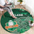 Ireland 2024 Rugby Round Carpet Irish Shamrock Celtic Cross