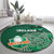 Ireland 2024 Rugby Round Carpet Irish Shamrock Celtic Cross