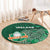 Ireland 2024 Rugby Round Carpet Irish Shamrock Celtic Cross