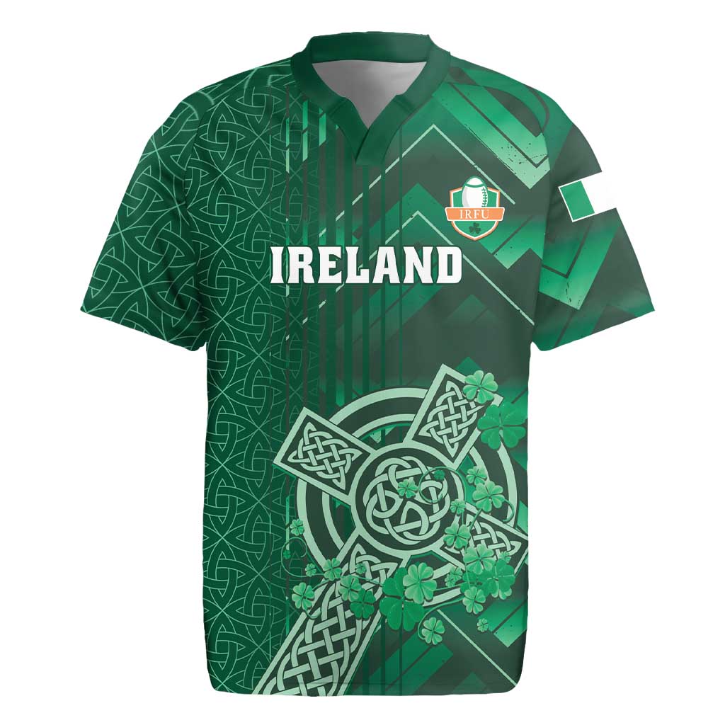 Ireland 2024 Rugby Rugby Jersey Irish Shamrock Celtic Cross