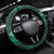 Ireland 2024 Rugby Steering Wheel Cover Irish Shamrock Celtic Cross