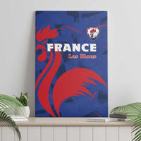 France rugby canvas wall art, blue/red rooster graphic with Les Bleus text