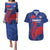 France 2024 Rugby Couples Matching Puletasi and Hawaiian Shirt Bravo Les Bleus - Wonder Print Shop