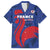 France 2024 Rugby Family Matching Off The Shoulder Long Sleeve Dress and Hawaiian Shirt Bravo Les Bleus - Wonder Print Shop