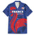 France 2024 Rugby Family Matching Short Sleeve Bodycon Dress and Hawaiian Shirt Bravo Les Bleus - Wonder Print Shop