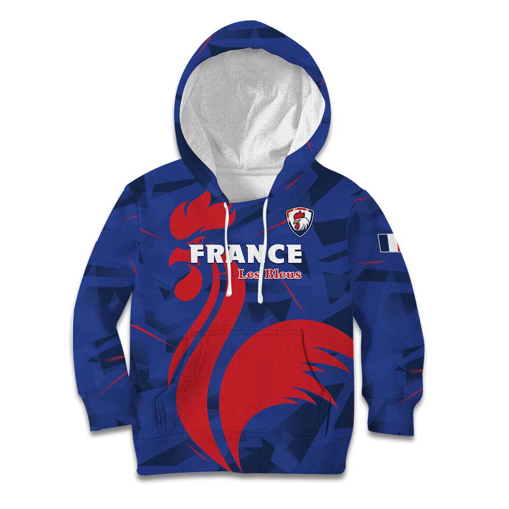 France 2024 Rugby Kid Hoodie Bravo Les Bleus - Wonder Print Shop