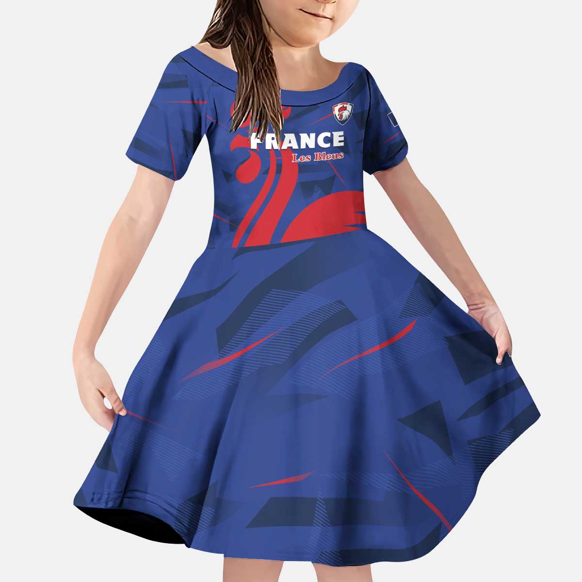 France 2024 Rugby Kid Short Sleeve Dress Bravo Les Bleus - Wonder Print Shop