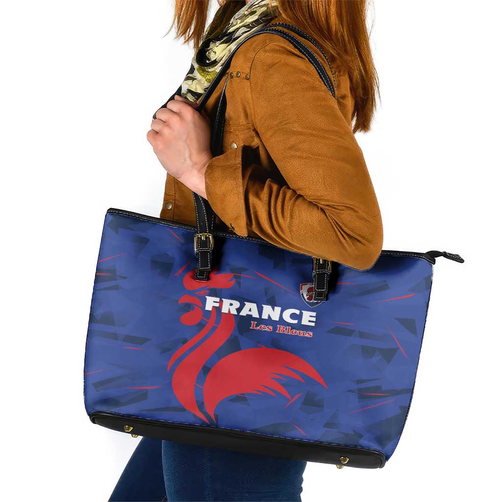 France 2024 Rugby Leather Tote Bag Bravo Les Bleus - Wonder Print Shop