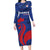 France 2024 Rugby Long Sleeve Bodycon Dress Bravo Les Bleus - Wonder Print Shop