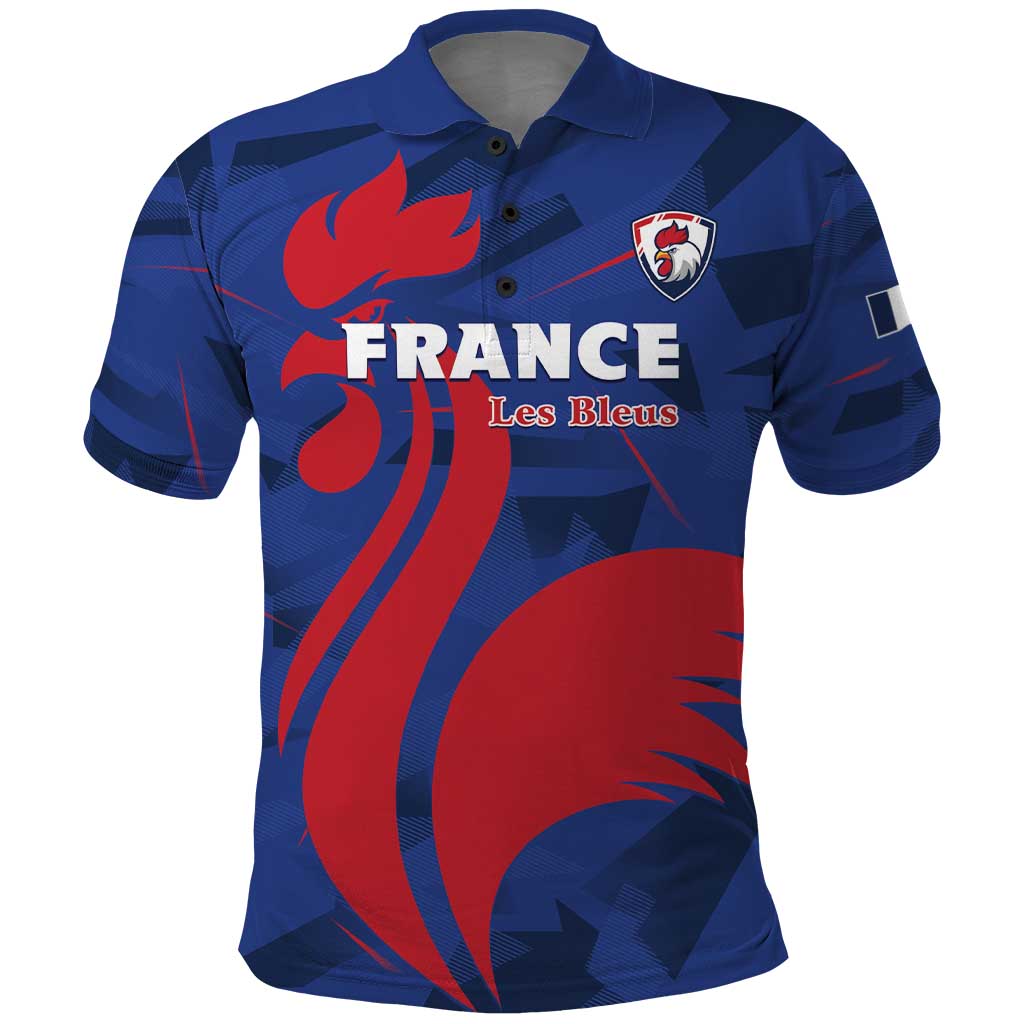 France 2024 Rugby Polo Shirt Bravo Les Bleus - Wonder Print Shop