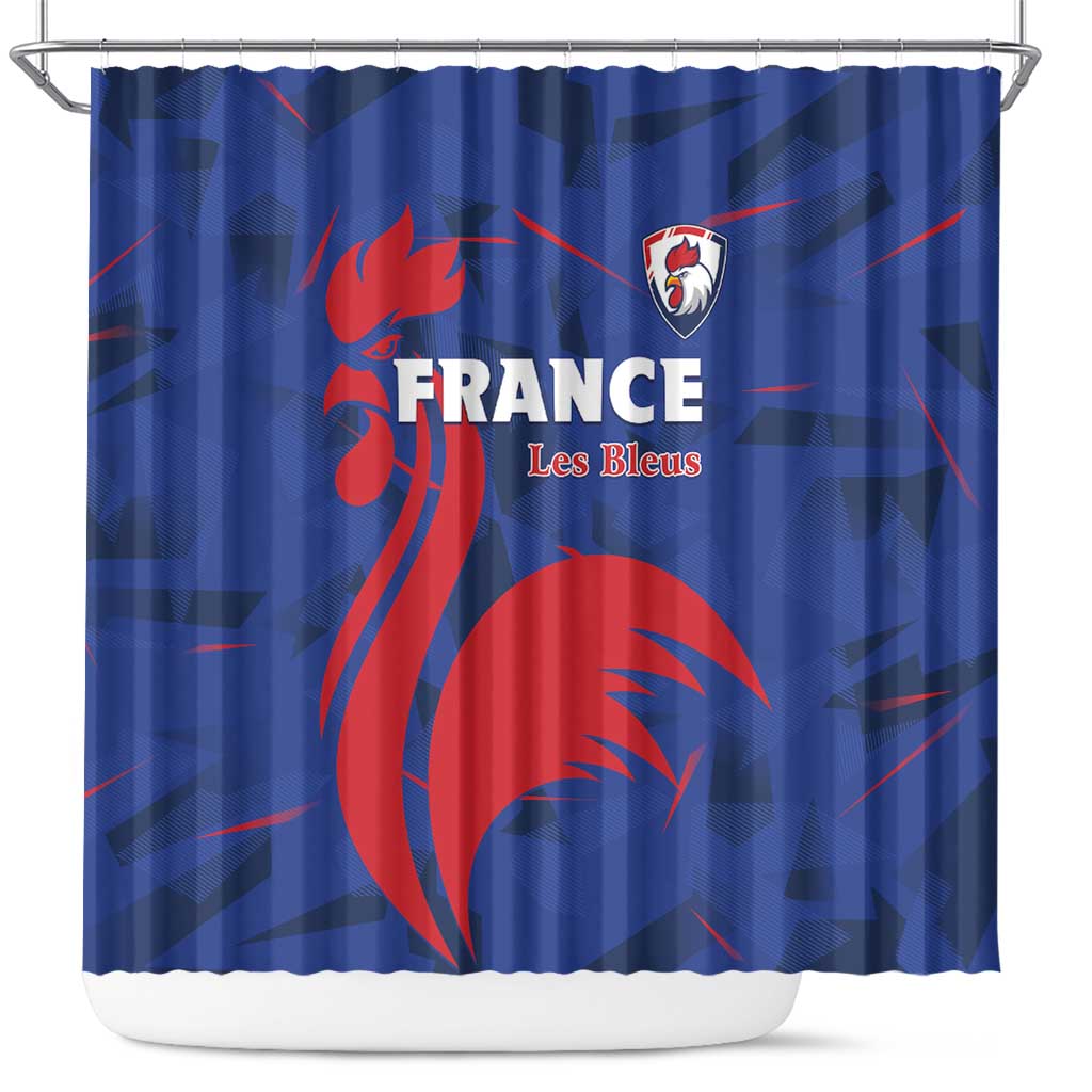 France 2024 Rugby Shower Curtain Bravo Les Bleus