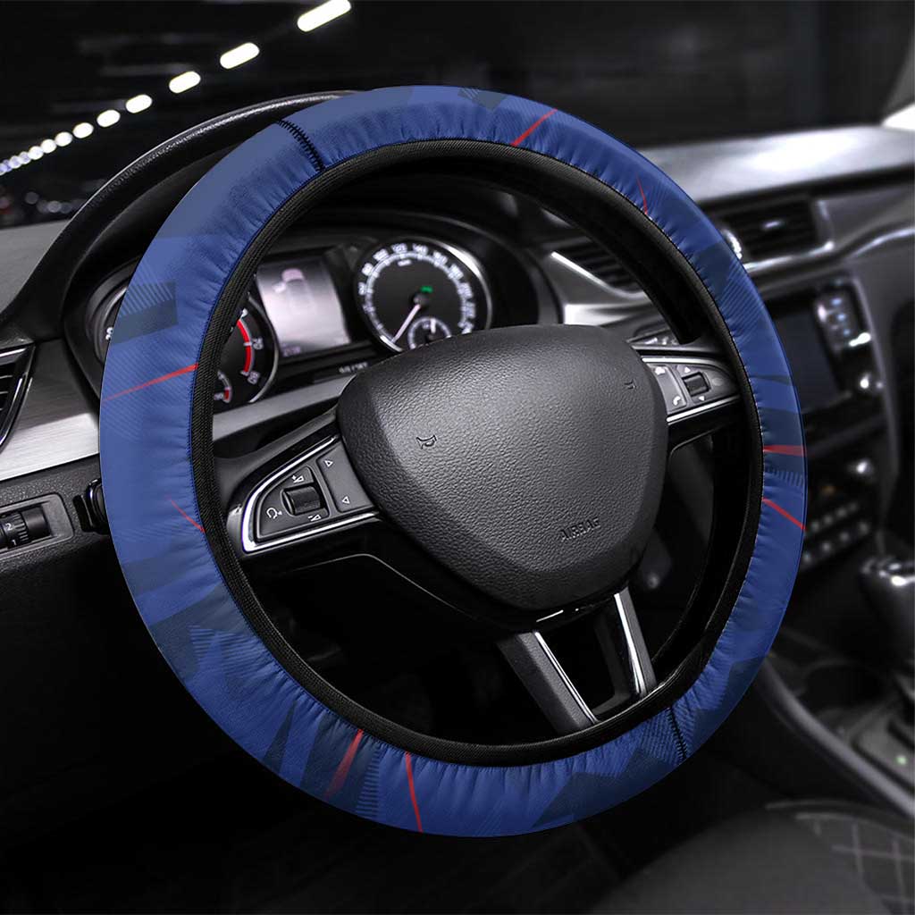 France 2024 Rugby Steering Wheel Cover Bravo Les Bleus