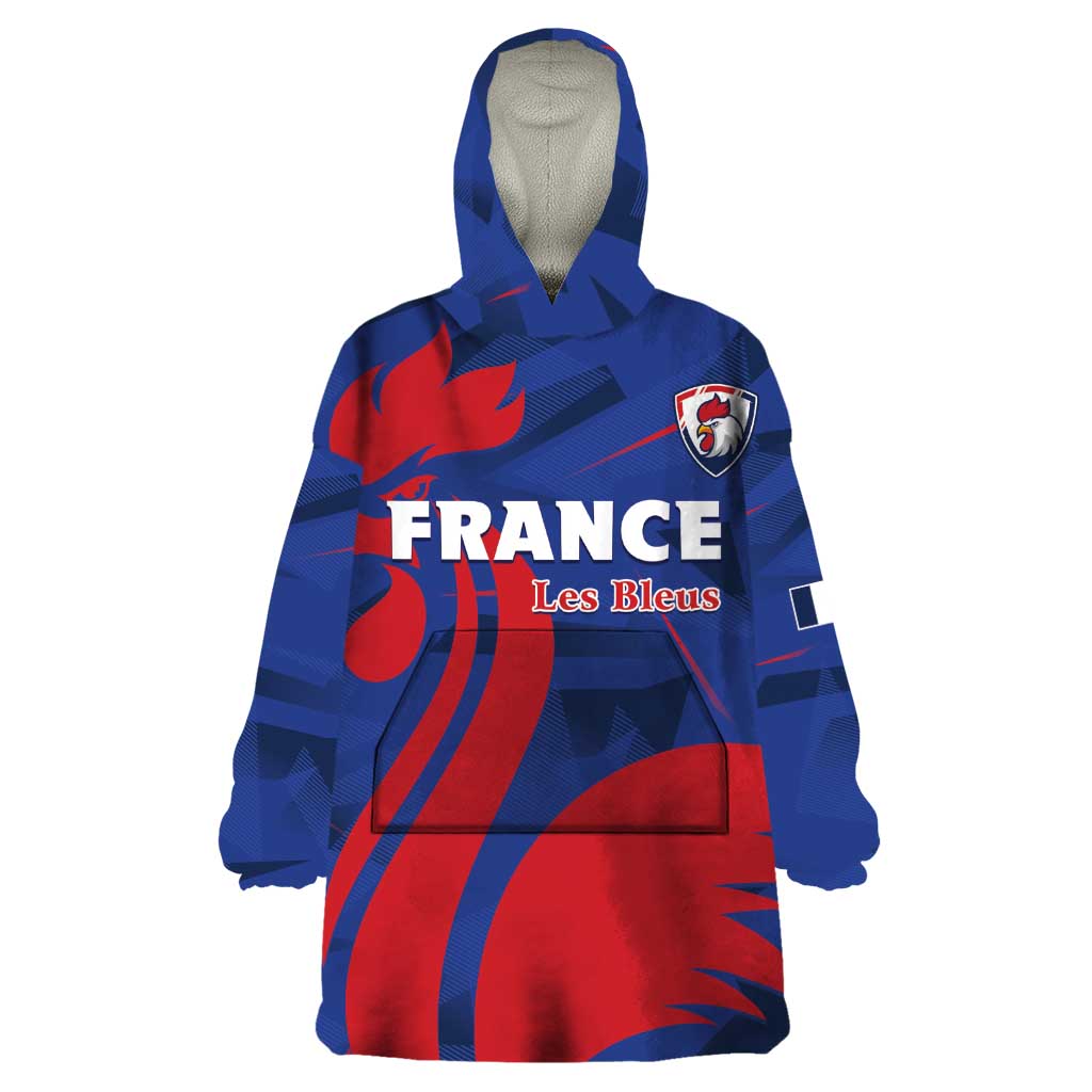 France 2024 Rugby Wearable Blanket Hoodie Bravo Les Bleus