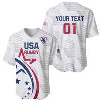 White USA Rugby jersey front eagle logo with matching back 01 print