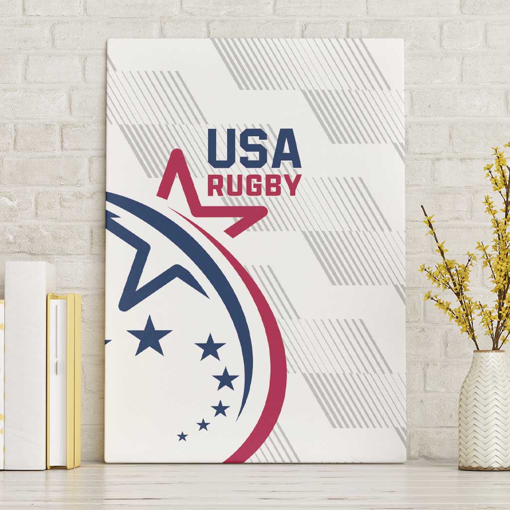 USA 2024 Rugby Canvas Wall Art Soar Like an Eagle White Version - Wonder Print Shop