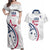 USA 2024 Rugby Couples Matching Off Shoulder Maxi Dress and Hawaiian Shirt Soar Like an Eagle White Version - Wonder Print Shop