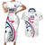 USA 2024 Rugby Couples Matching Short Sleeve Bodycon Dress and Hawaiian Shirt Soar Like an Eagle White Version - Wonder Print Shop