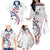 USA 2024 Rugby Family Matching Off The Shoulder Long Sleeve Dress and Hawaiian Shirt Soar Like an Eagle White Version - Wonder Print Shop