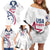 USA 2024 Rugby Family Matching Off Shoulder Short Dress and Hawaiian Shirt Soar Like an Eagle White Version - Wonder Print Shop