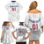 USA 2024 Rugby Family Matching Off Shoulder Short Dress and Hawaiian Shirt Soar Like an Eagle White Version - Wonder Print Shop