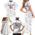 USA 2024 Rugby Family Matching Short Sleeve Bodycon Dress and Hawaiian Shirt Soar Like an Eagle White Version - Wonder Print Shop