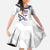 USA 2024 Rugby Kid Short Sleeve Dress Soar Like an Eagle White Version - Wonder Print Shop