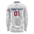 USA 2024 Rugby Long Sleeve Shirt Soar Like an Eagle White Version - Wonder Print Shop