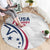 USA 2024 Rugby Round Carpet Soar Like an Eagle White Version