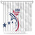 USA 2024 Rugby Shower Curtain Soar Like an Eagle White Version