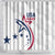 USA 2024 Rugby Shower Curtain Soar Like an Eagle White Version