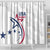 USA 2024 Rugby Shower Curtain Soar Like an Eagle White Version