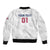 USA 2024 Rugby Sleeve Zip Bomber Jacket Soar Like an Eagle White Version