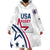 USA 2024 Rugby Wearable Blanket Hoodie Soar Like an Eagle White Version - Wonder Print Shop