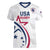 USA 2024 Rugby Women V-Neck T-Shirt Soar Like an Eagle White Version