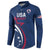 USA 2024 Rugby Button Sweatshirt Soar Like an Eagle Blue Version - Wonder Print Shop