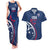 USA 2024 Rugby Couples Matching Tank Maxi Dress and Hawaiian Shirt Soar Like an Eagle Blue Version - Wonder Print Shop