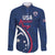 USA 2024 Rugby Family Matching Long Sleeve Bodycon Dress and Hawaiian Shirt Soar Like an Eagle Blue Version - Wonder Print Shop