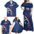 USA 2024 Rugby Family Matching Off Shoulder Maxi Dress and Hawaiian Shirt Soar Like an Eagle Blue Version - Wonder Print Shop