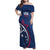 USA 2024 Rugby Family Matching Off Shoulder Maxi Dress and Hawaiian Shirt Soar Like an Eagle Blue Version - Wonder Print Shop