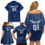 USA 2024 Rugby Family Matching Off Shoulder Short Dress and Hawaiian Shirt Soar Like an Eagle Blue Version - Wonder Print Shop