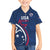 USA 2024 Rugby Family Matching Short Sleeve Bodycon Dress and Hawaiian Shirt Soar Like an Eagle Blue Version - Wonder Print Shop