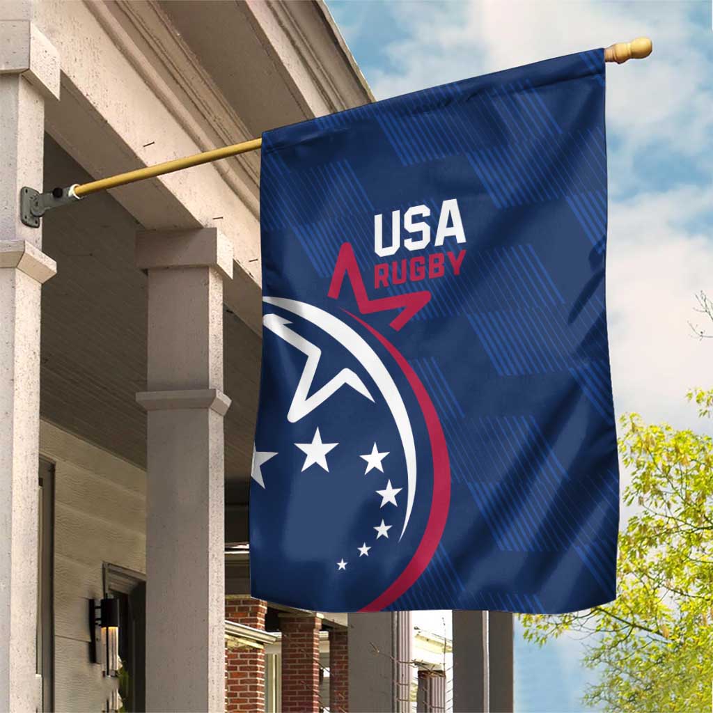 USA 2024 Rugby Garden Flag Soar Like an Eagle Blue Version - Wonder Print Shop